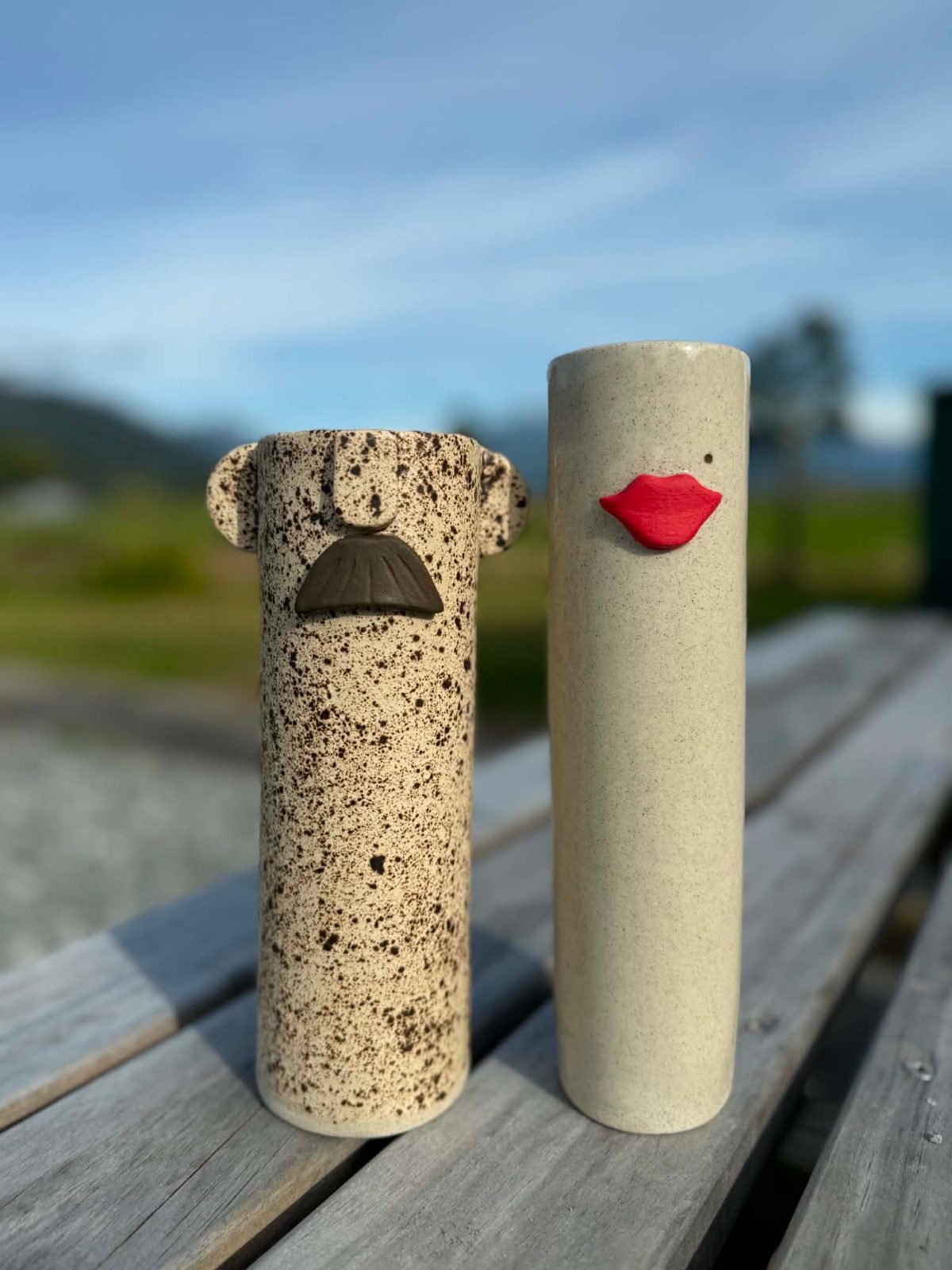 Hand Built Vases : Mr & Mrs Mickle